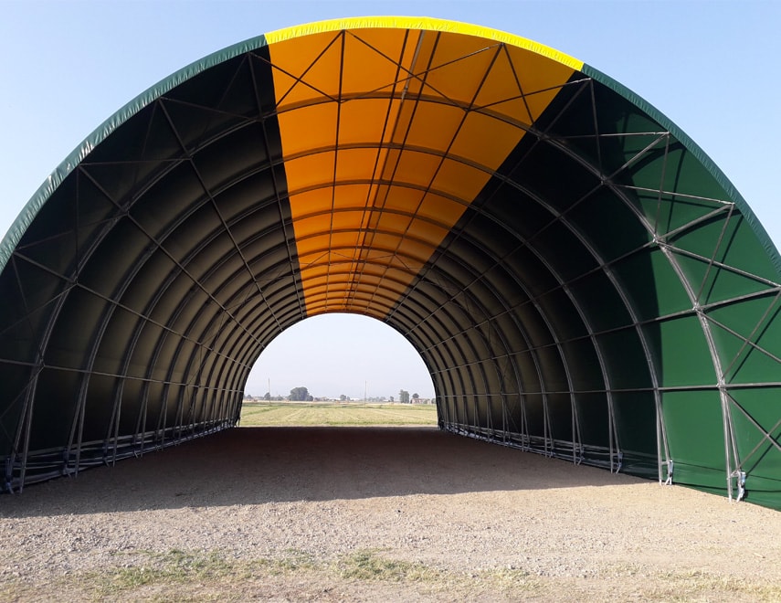 Tunnel arco rinforzato sovrapposto